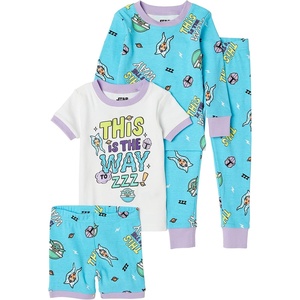 Amazon Essentials Disney | Marvel | Star Wars Babies, Toddlers and Girls’ Pajama Set(Star Wars Mandalorian Friends)