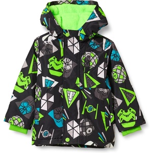 Amazon Essentials Disney | Marvel | Star Wars Boys and Toddlers’ Warm Puffer Coats(Neon Star Wars)