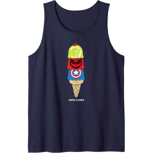 Amazon Essentials Marvel Super Heroes Ice Cream Cone Super Scoops Tank Top(Navy Blue)
