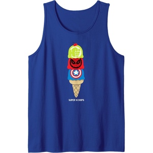 Amazon Essentials Marvel Super Heroes Ice Cream Cone Super Scoops Tank Top(Royal Blue)