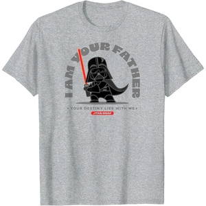 Amazon Essentials Men’s Standing Darth Vader I Am Your Father T-Shirt, Black, Small(Heather Grey)