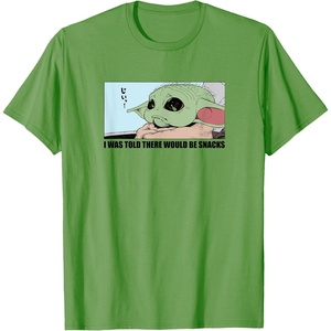 Amazon Essentials Men’s The Mandalorian Sad Grogu Wants Snacks T-Shirt, Grey, Small(Grass Green)