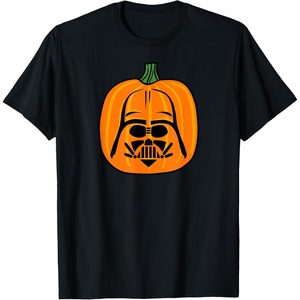 Amazon Essentials Star Wars Darth Vader Halloween Pumpkin Jack O’Lantern T-Shirt(Black)