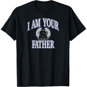 Amazon Essentials Star Wars Men’s Darth Vader I Am Your Father Collegiate Crest T-Shirt, Black, Small(Black)