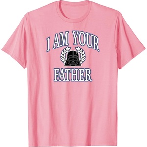 Amazon Essentials Star Wars Men’s Darth Vader I Am Your Father Collegiate Crest T-Shirt, Black, Small(Pink)