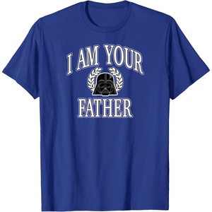 Amazon Essentials Star Wars Men’s Darth Vader I Am Your Father Collegiate Crest T-Shirt, Black, Small(Royal Blue)