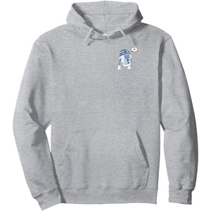 Amazon Essentials Star Wars Valentine’s Day Love from R2-D2 Pullover Hoodie(Heather Grey)