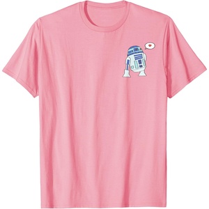 Amazon Essentials Star Wars Valentine’s Day Love from R2-D2 T-Shirt(Pink)
