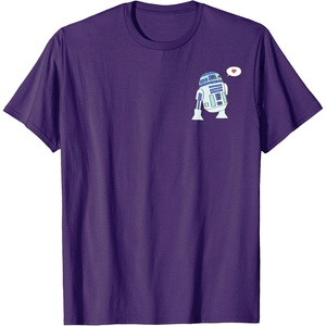 Amazon Essentials Star Wars Valentine’s Day Love from R2-D2 T-Shirt(Purple)