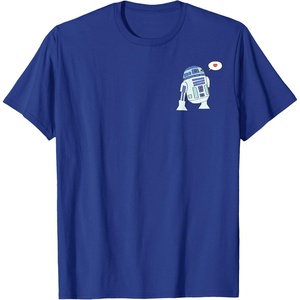 Amazon Essentials Star Wars Valentine’s Day Love from R2-D2 T-Shirt(Royal Blue)