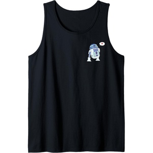Amazon Essentials Star Wars Valentine’s Day Love from R2-D2 Tank Top(Black)