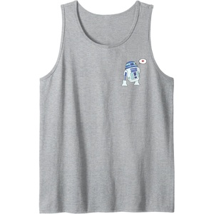 Amazon Essentials Star Wars Valentine’s Day Love from R2-D2 Tank Top(Heather Grey)