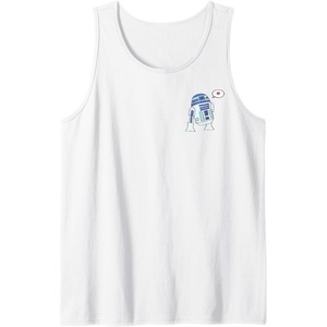 Amazon Essentials Star Wars Valentine’s Day Love from R2-D2 Tank Top(White)