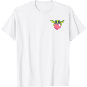 Amazon Essentials The Mandalorian Grogu Holding a Valentine’s Heart T-Shirt(White)