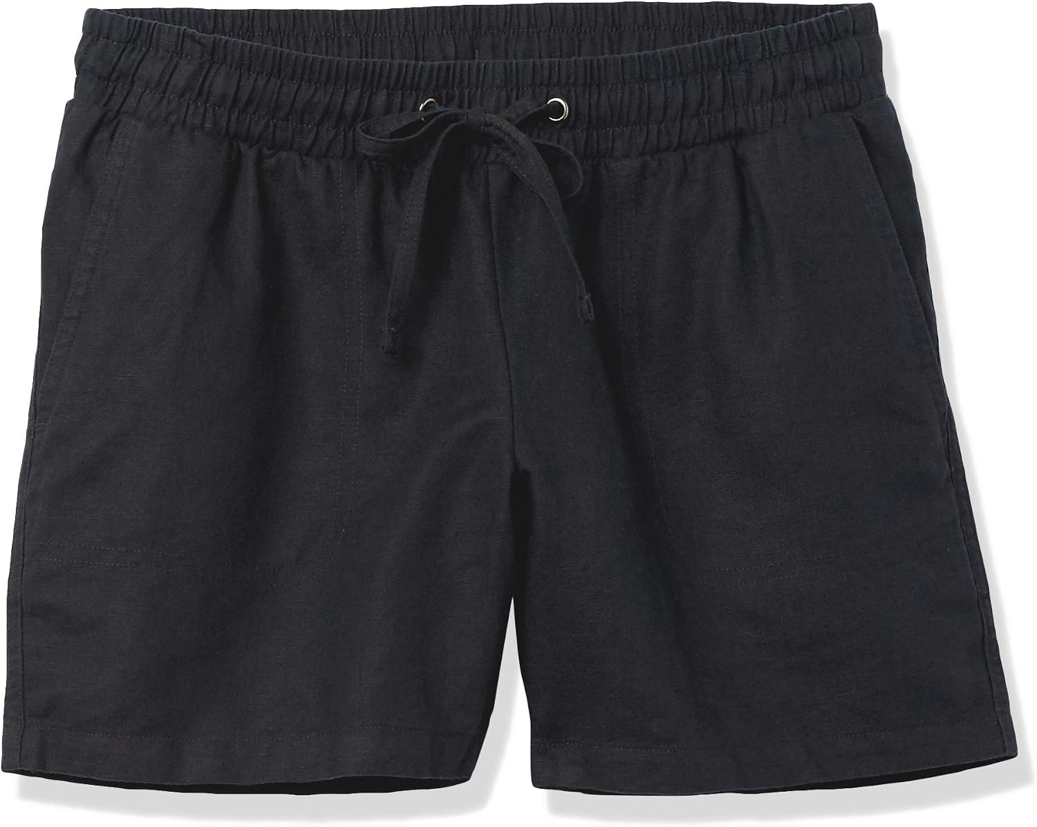 image:imageAmazon Essentials Womens 5 Inseam Drawstring Linen Blend Shorts with Elastic Waist Available in Plus SizeBlack