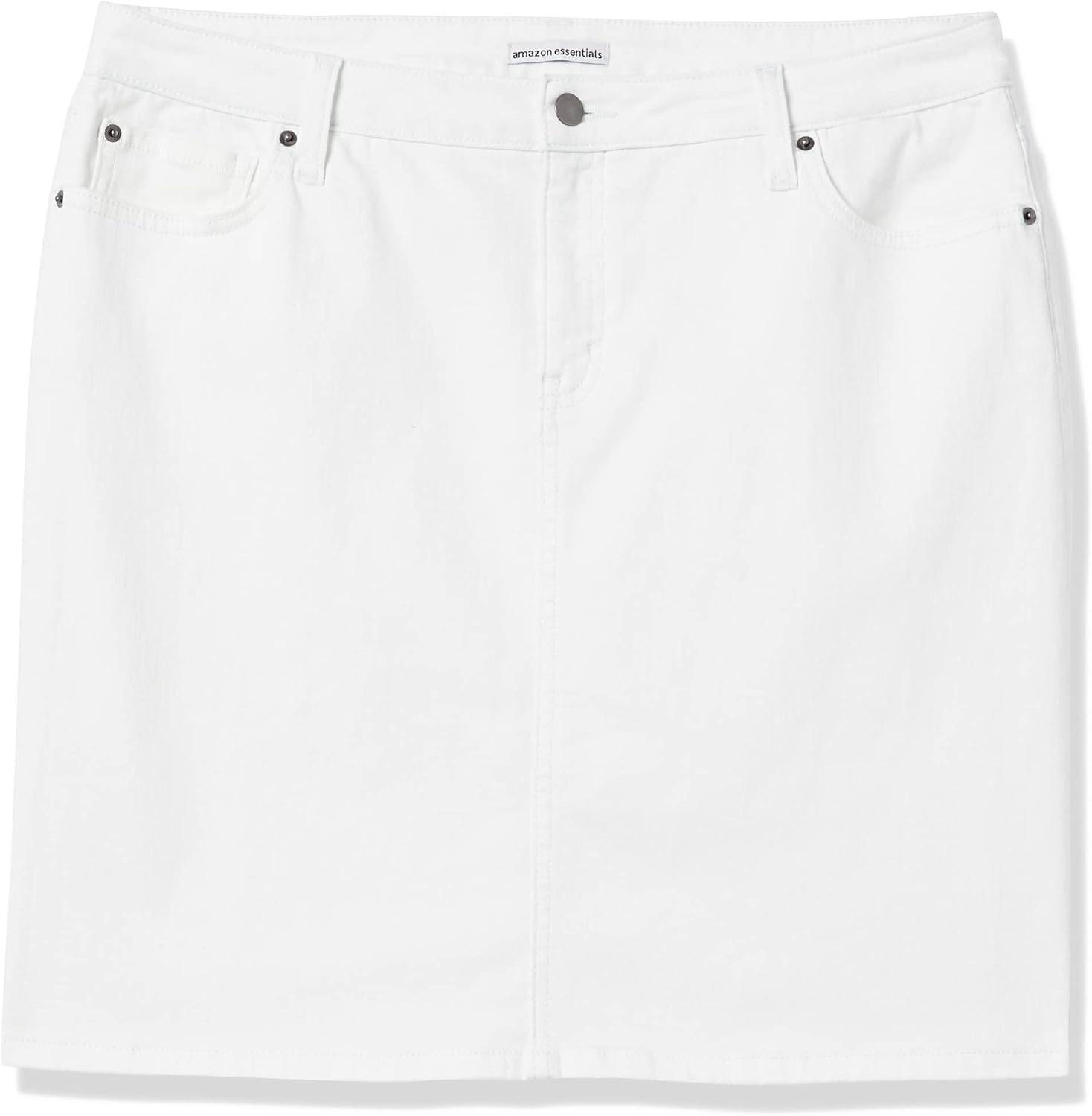 image:imageAmazon Essentials Womens Classic 5Pocket Denim SkirtWhite Wash