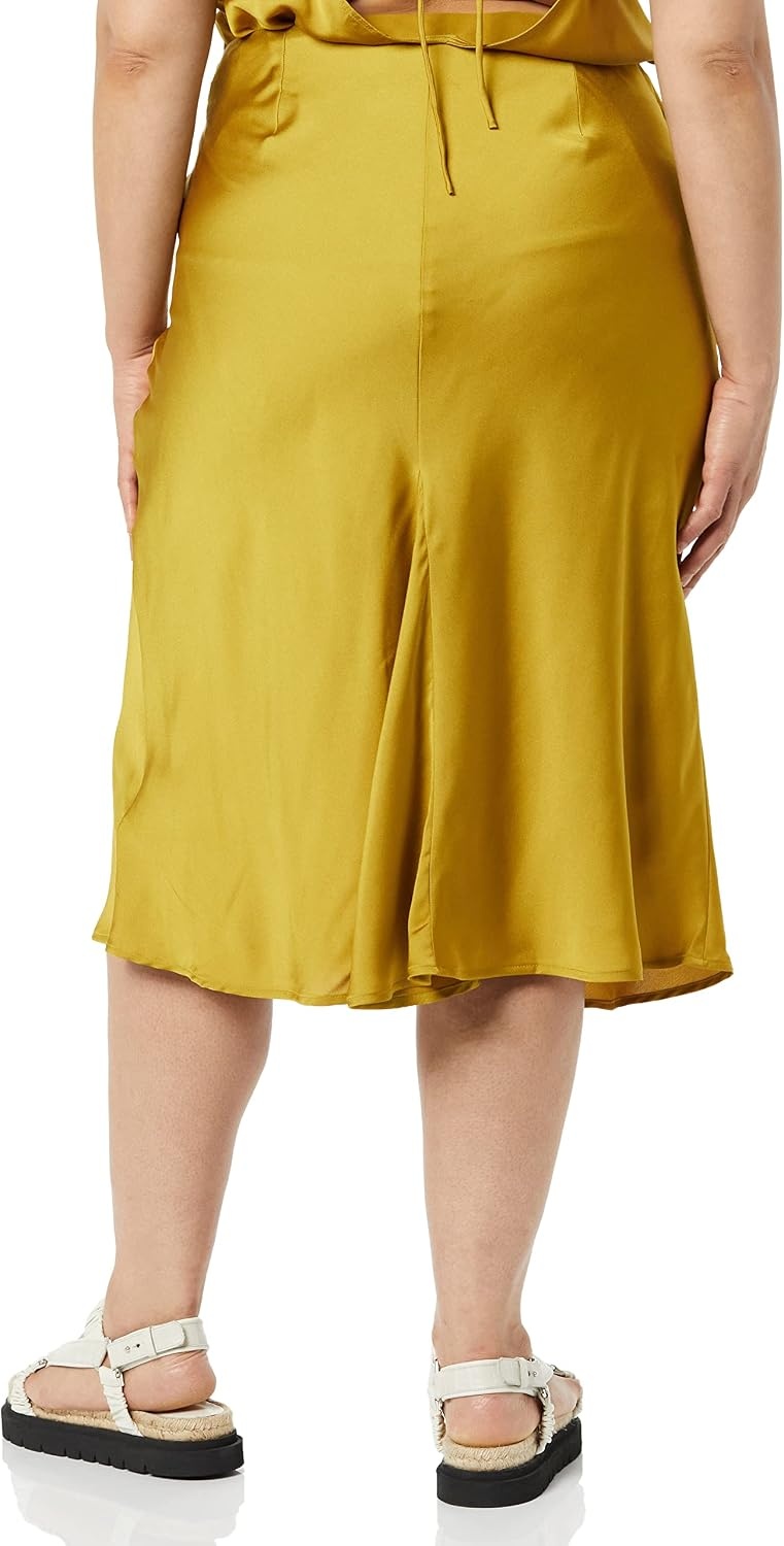 image:imageAmazon Essentials Womens Georgette Slip Skirt Previously Daily RitualLight Olive