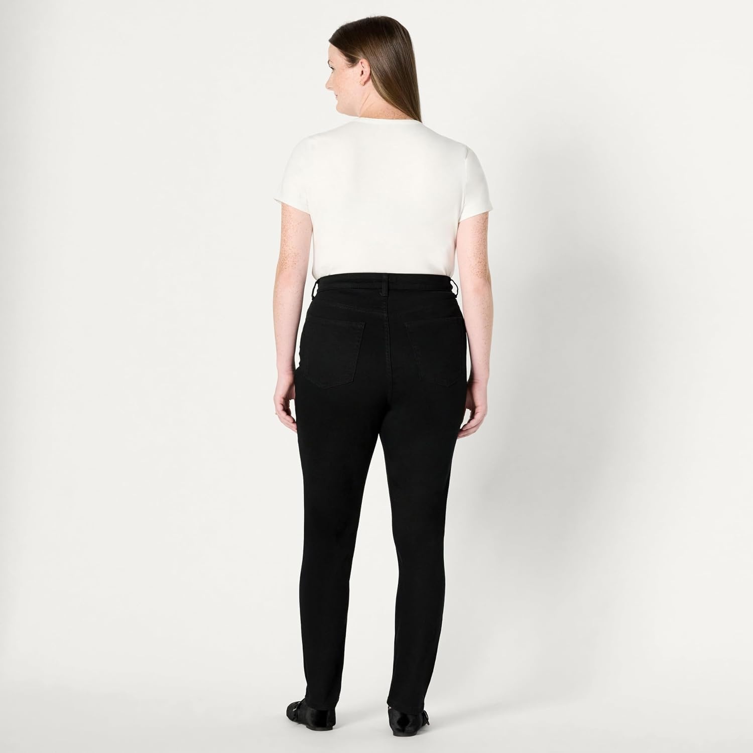 image:imageAmazon Essentials Womens High Stretch HighRise Skinny JeansBlack