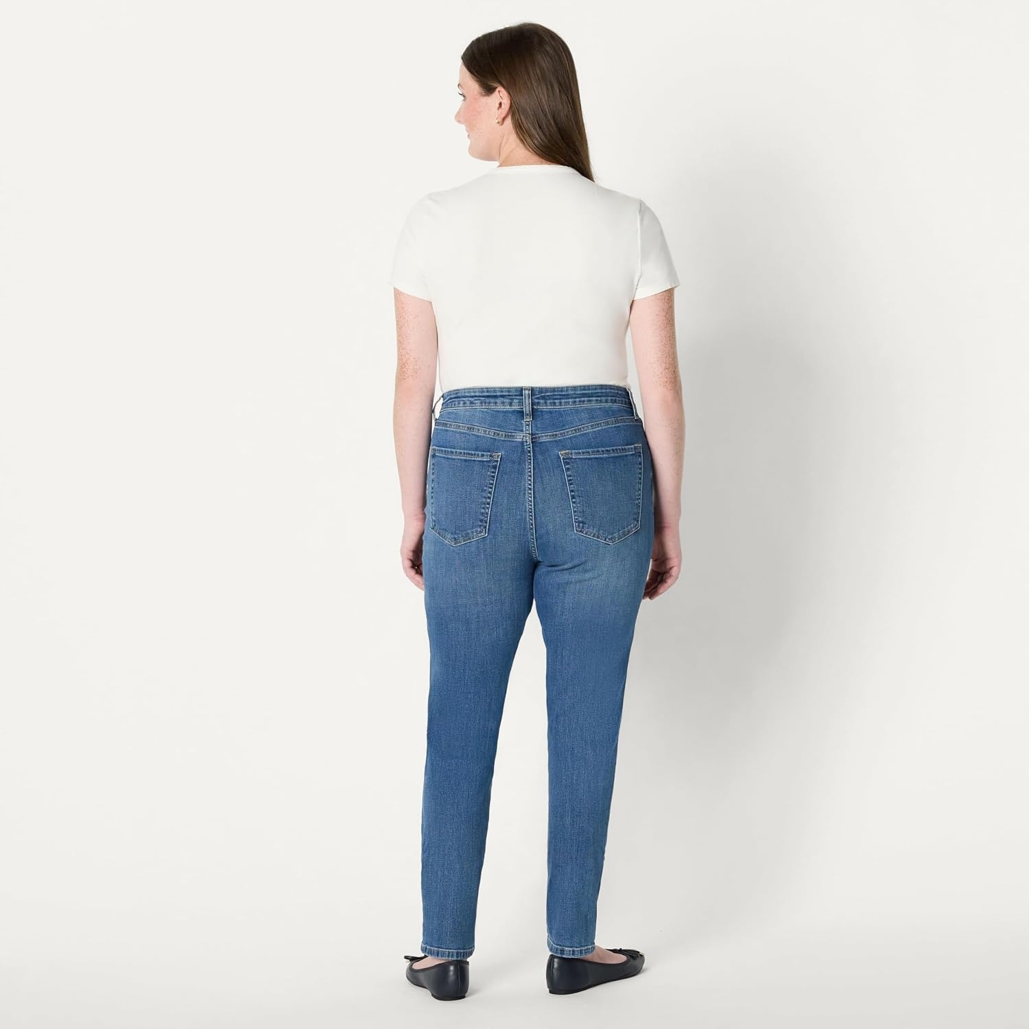 image:imageAmazon Essentials Womens High Stretch HighRise Skinny JeansMedium Blue Vintage
