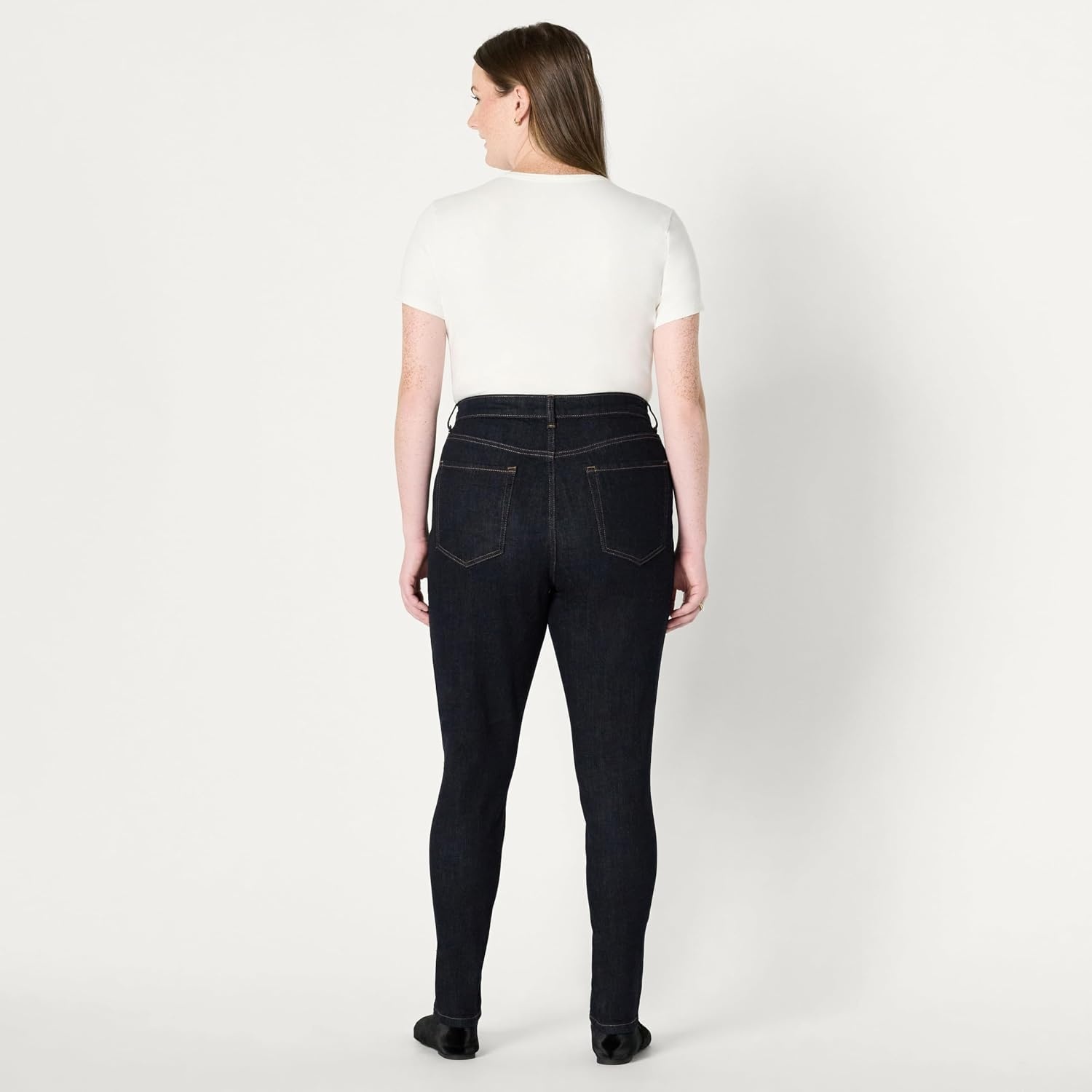 image:imageAmazon Essentials Womens High Stretch HighRise Skinny JeansRinse