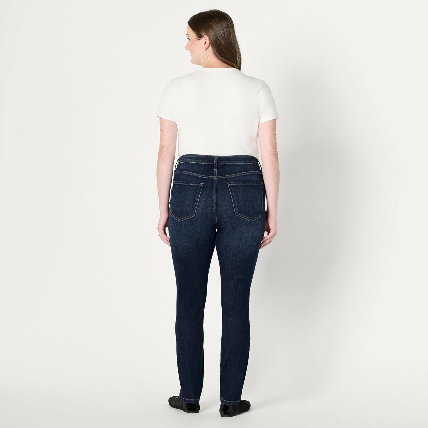 image:imageAmazon Essentials Womens High Stretch MidRise Skinny JeanDark Wash