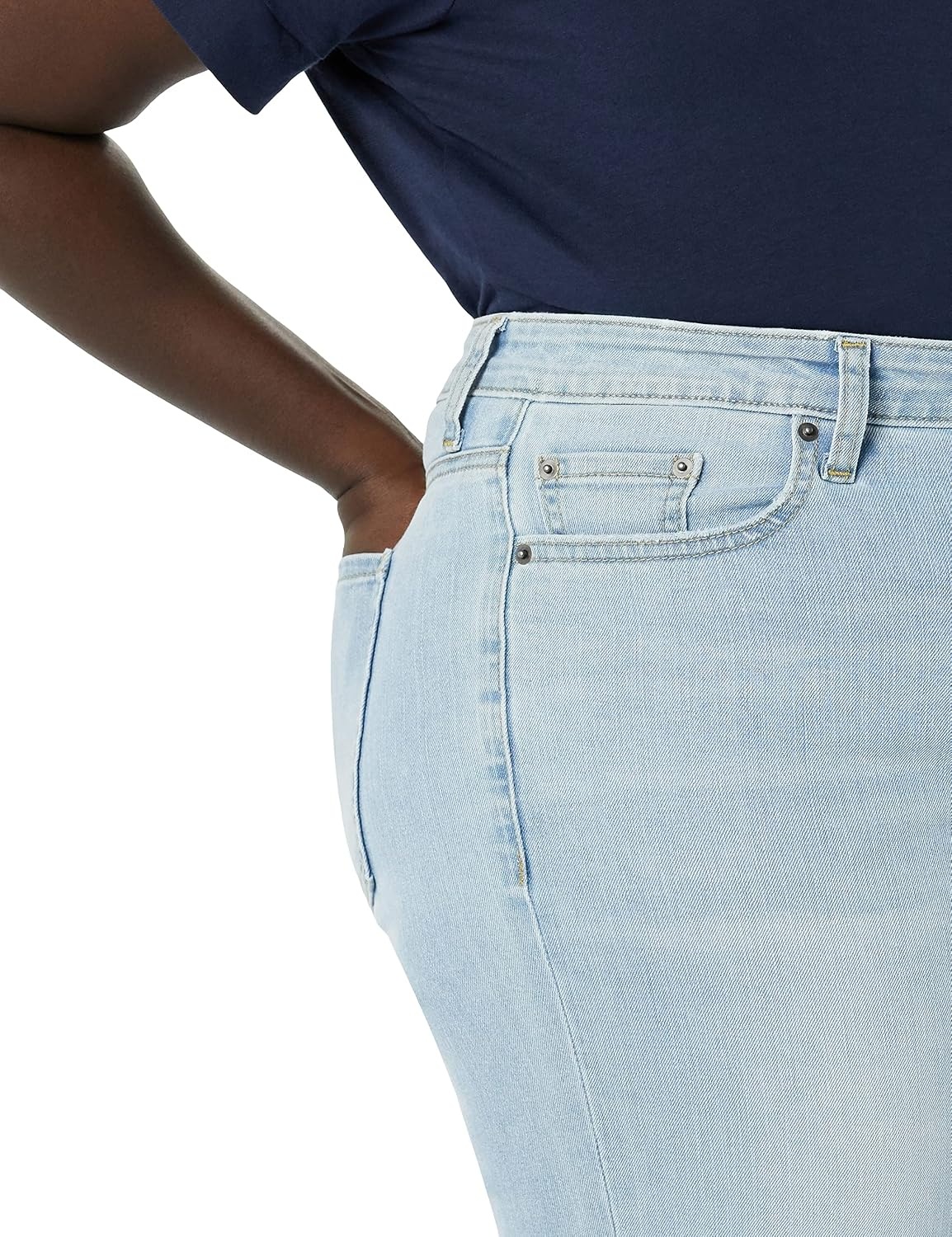 image:imageAmazon Essentials Womens HighRise Straight Jeans Discontinued ColorsLight Wash