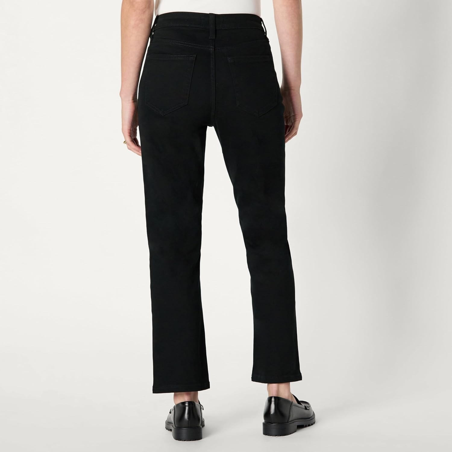 image:imageAmazon Essentials Womens HighRise Straight Leg JeanBlack
