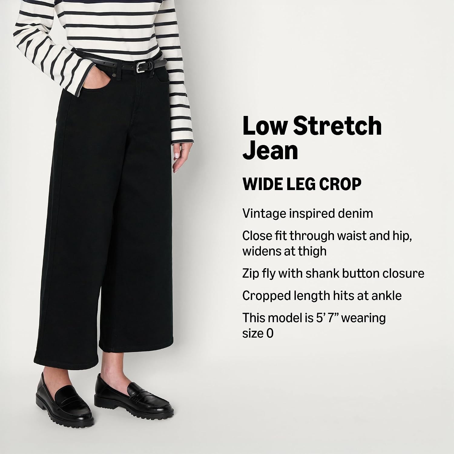 image:imageAmazon Essentials Womens HighRise Wide Leg Crop JeansBlack
