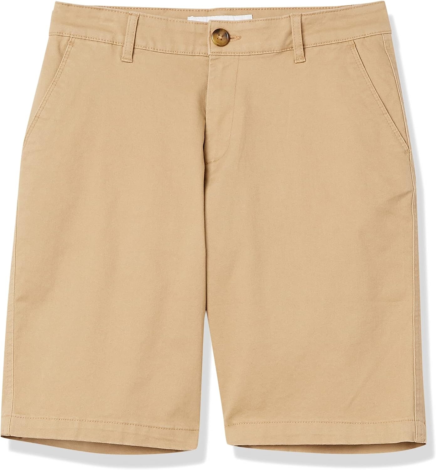image:imageAmazon Essentials Womens MidRise SlimFit 10 Inseam Bermuda Chino ShortsKhaki Brown