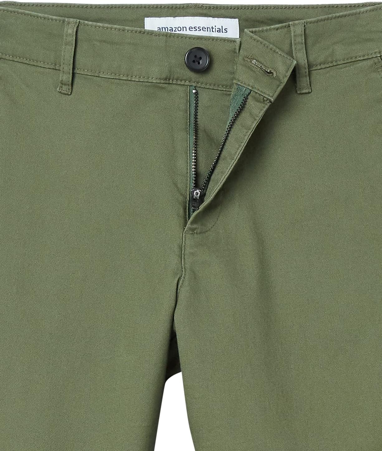 image:imageAmazon Essentials Womens MidRise SlimFit 10 Inseam Bermuda Chino ShortsOlive