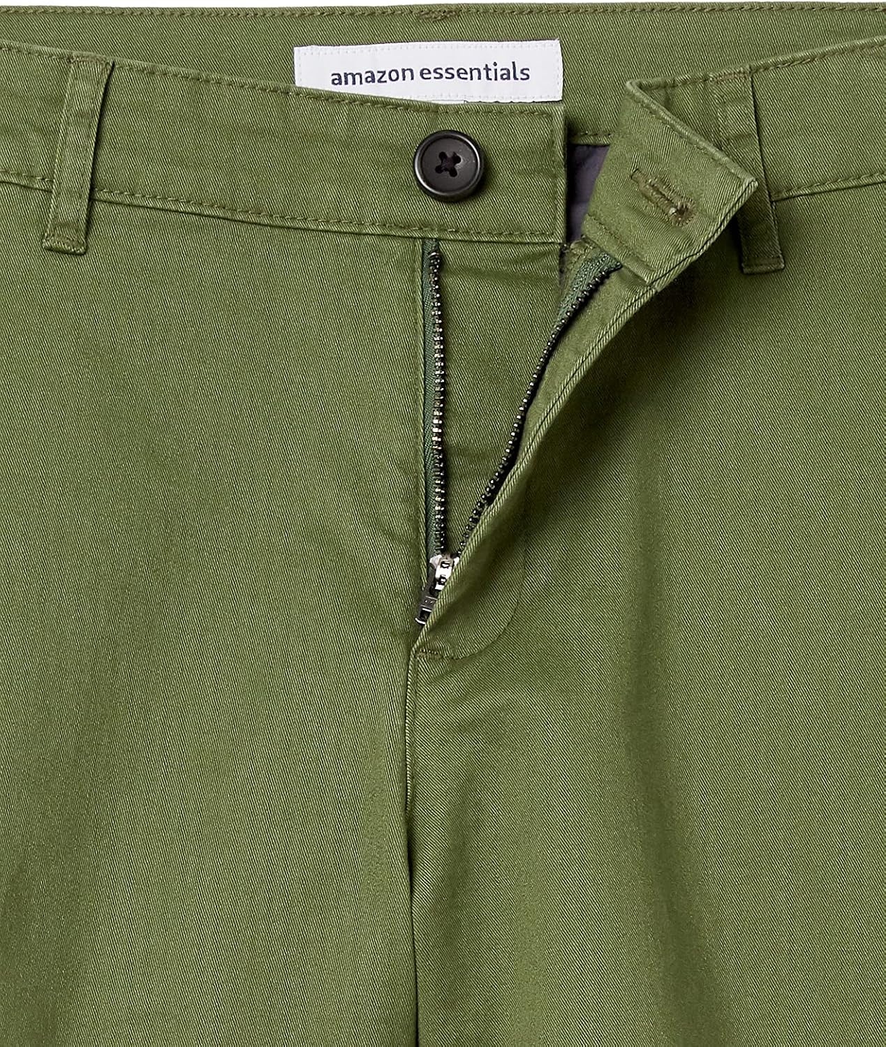 image:imageAmazon Essentials Womens MidRise SlimFit 35 Inch Inseam Stretch Cotton Khaki ShortsOlive