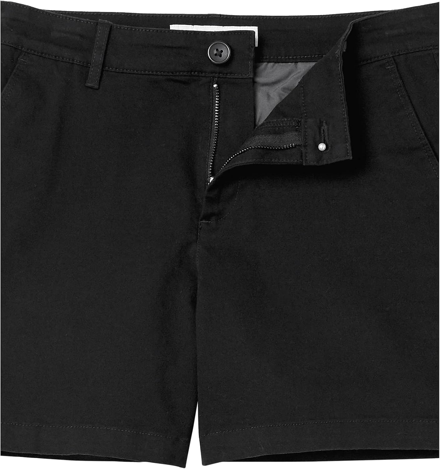 image:imageAmazon Essentials Womens MidRise SlimFit 5 Inch Inseam Khaki Shorts Available in Straight and Curvy FitsBlack