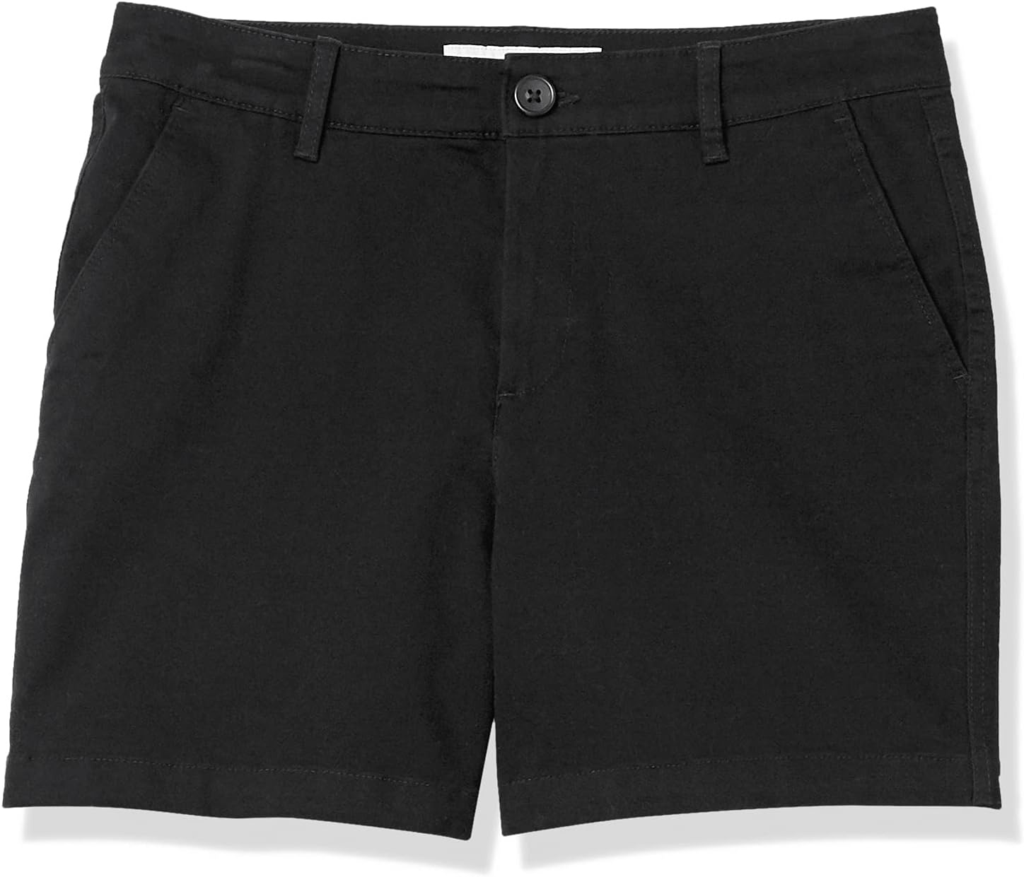 image:imageAmazon Essentials Womens MidRise SlimFit 5 Inch Inseam Khaki Shorts Available in Straight and Curvy FitsBlack
