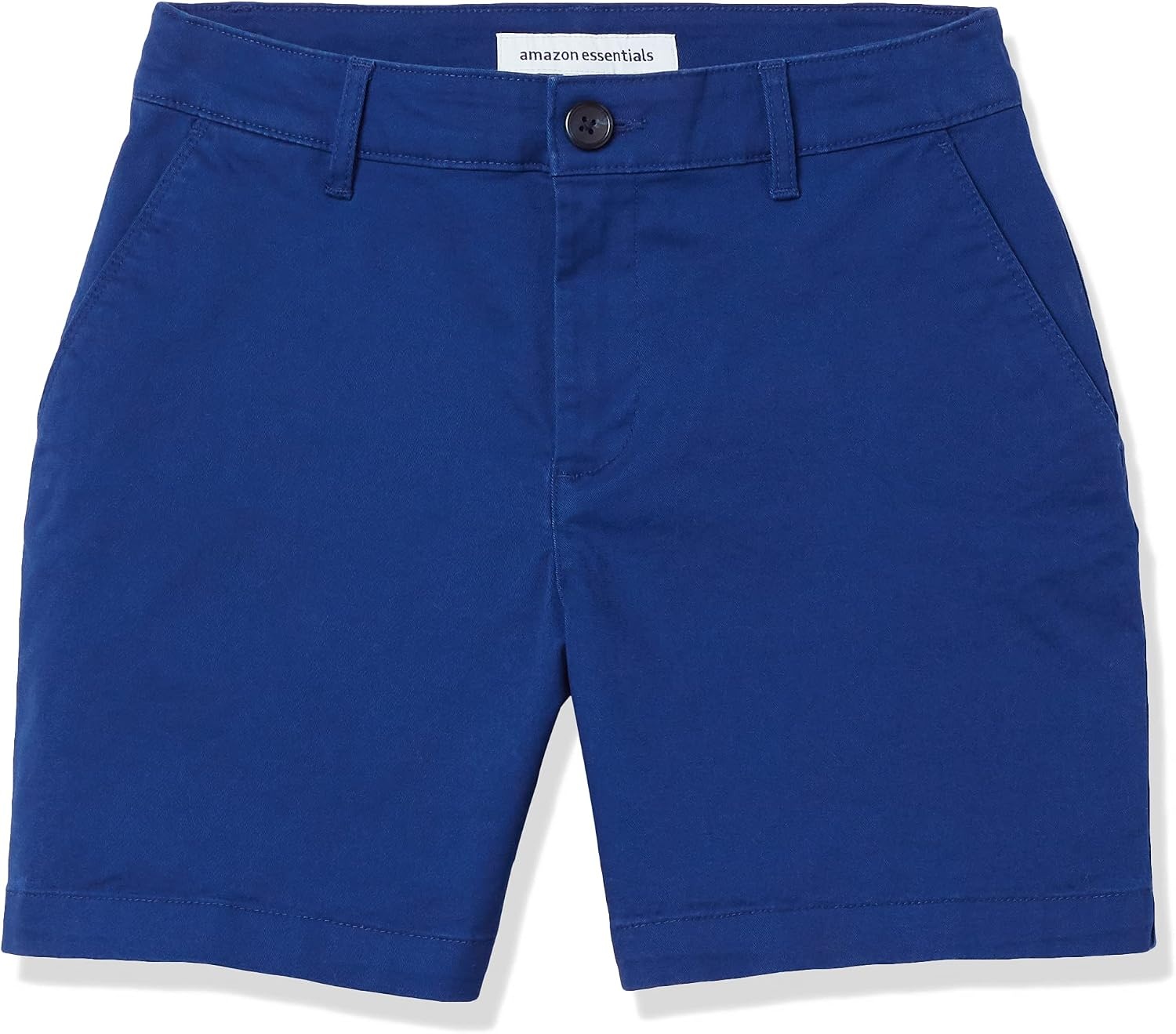 image:imageAmazon Essentials Womens MidRise SlimFit 5 Inch Inseam Khaki Shorts Available in Straight and Curvy FitsBlue