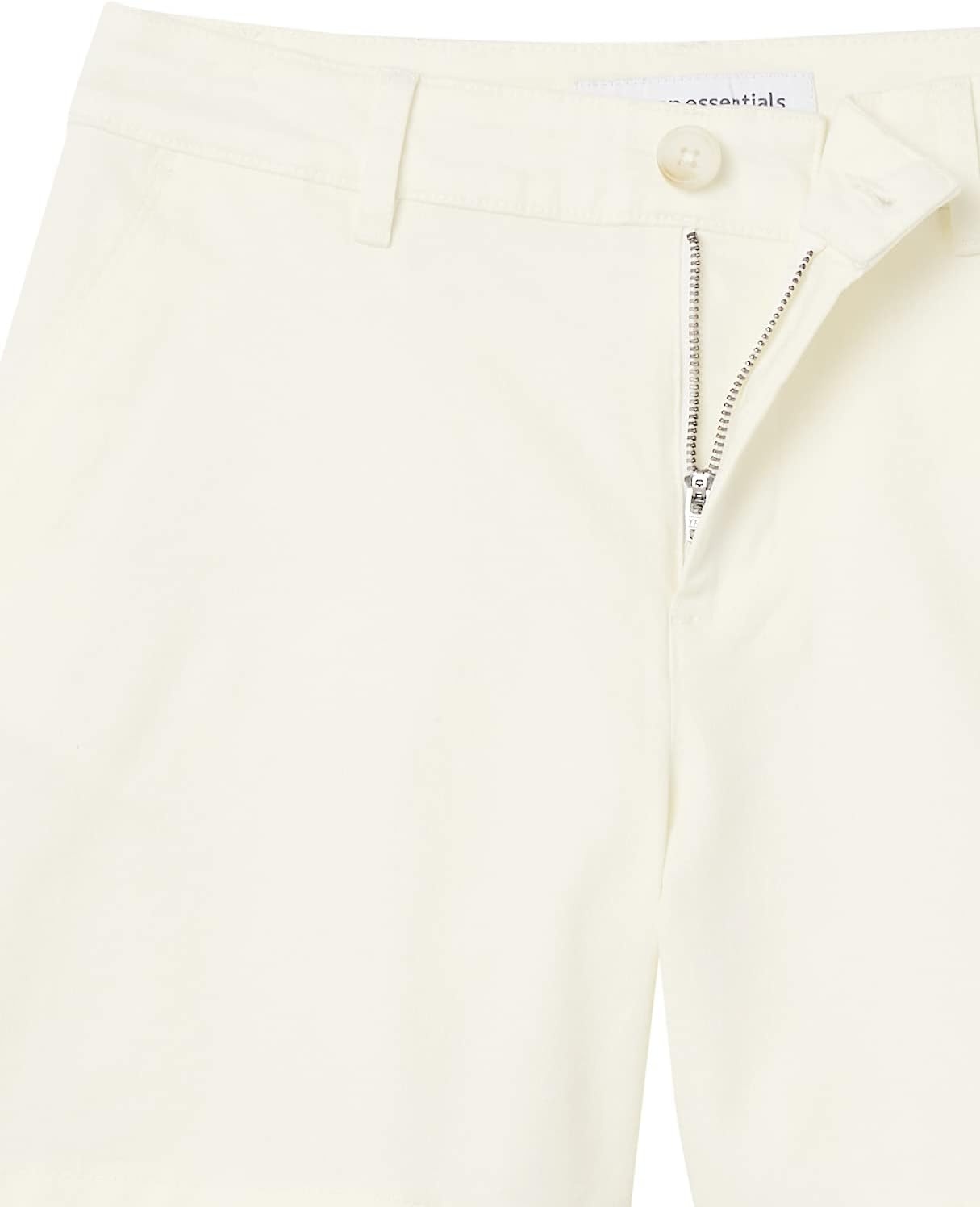 image:imageAmazon Essentials Womens MidRise SlimFit 5 Inch Inseam Khaki Shorts Available in Straight and Curvy FitsCream