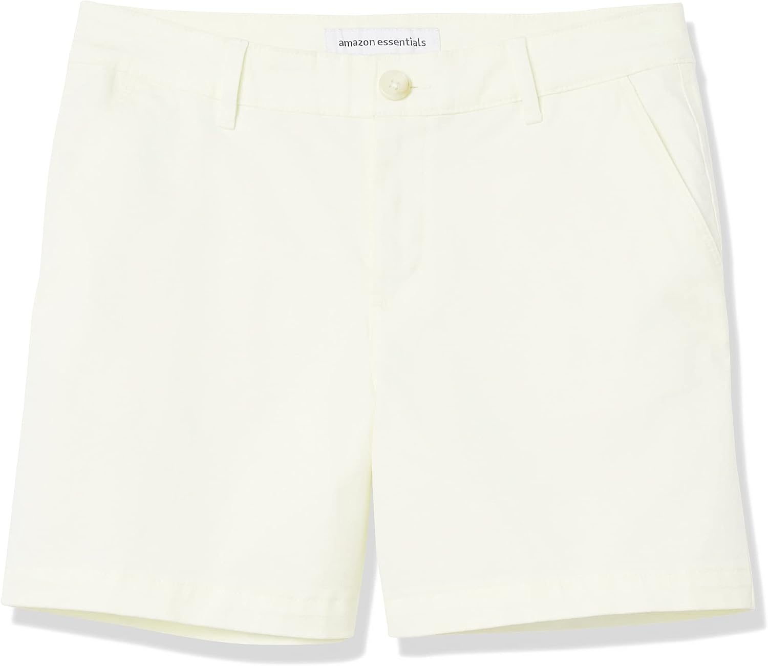 image:imageAmazon Essentials Womens MidRise SlimFit 5 Inch Inseam Khaki Shorts Available in Straight and Curvy FitsCream