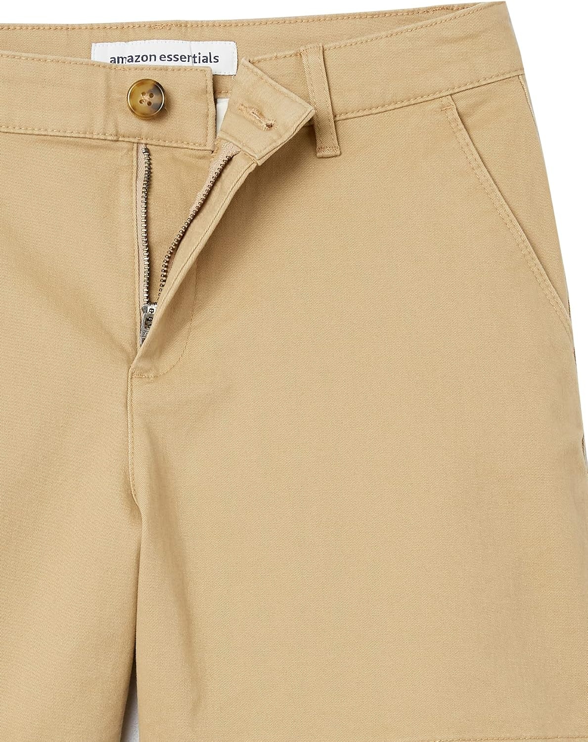 image:imageAmazon Essentials Womens MidRise SlimFit 5 Inch Inseam Khaki Shorts Available in Straight and Curvy FitsKhaki Brown