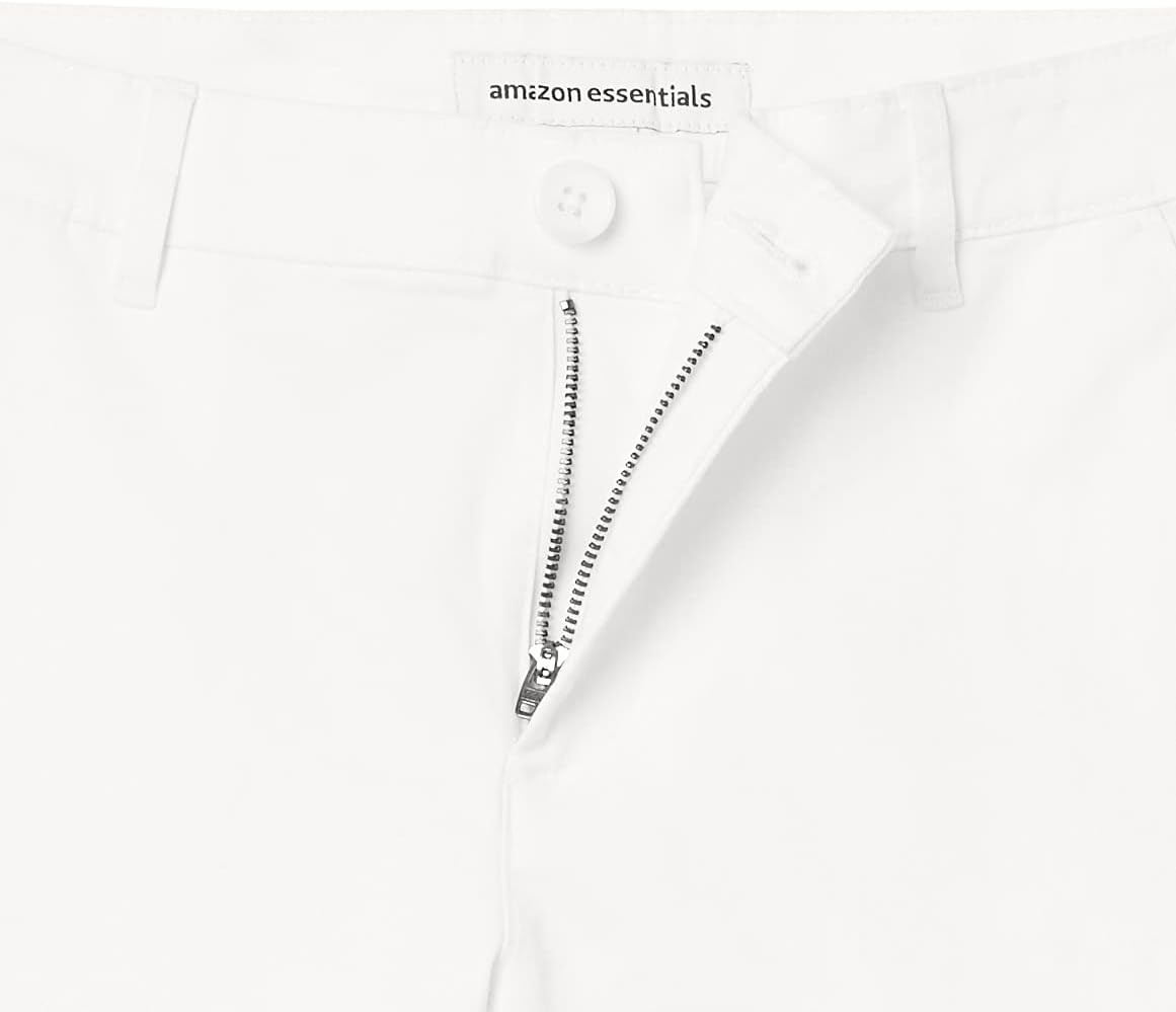 image:imageAmazon Essentials Womens MidRise SlimFit 5 Inch Inseam Khaki Shorts Available in Straight and Curvy FitsWhite