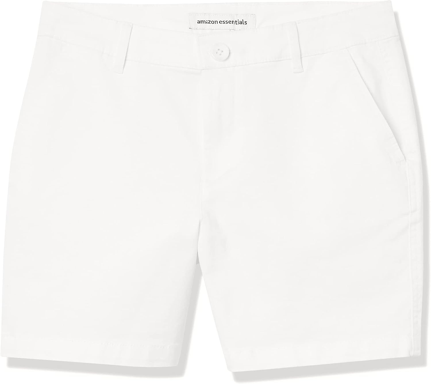 image:imageAmazon Essentials Womens MidRise SlimFit 5 Inch Inseam Khaki Shorts Available in Straight and Curvy FitsWhite