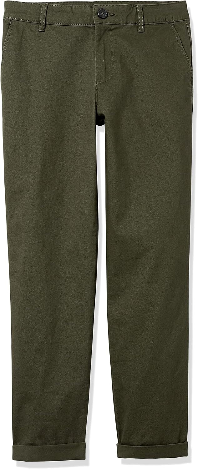 image:imageAmazon Essentials Womens MidRise SlimFit Stretchy Khaki Pants Available in Plus SizeDark Olive