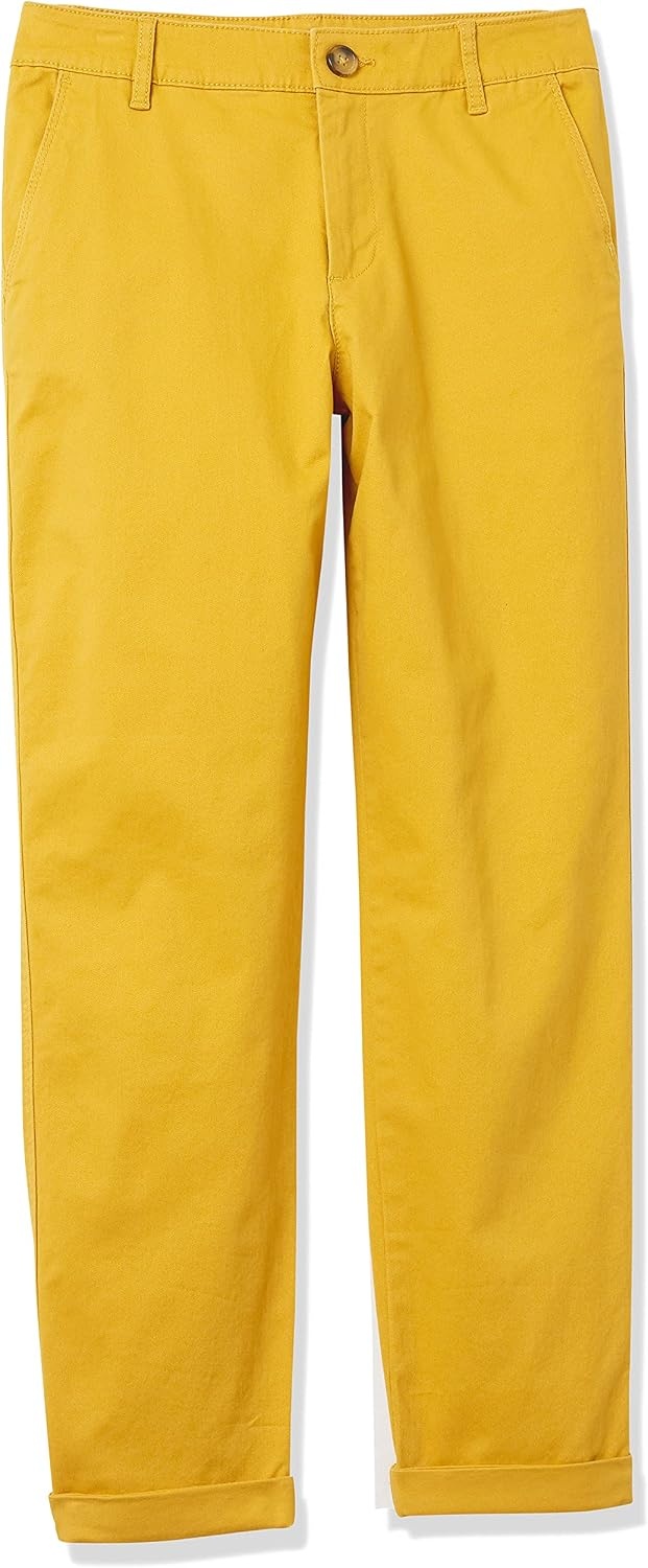image:imageAmazon Essentials Womens MidRise SlimFit Stretchy Khaki Pants Available in Plus SizeDark Yellow