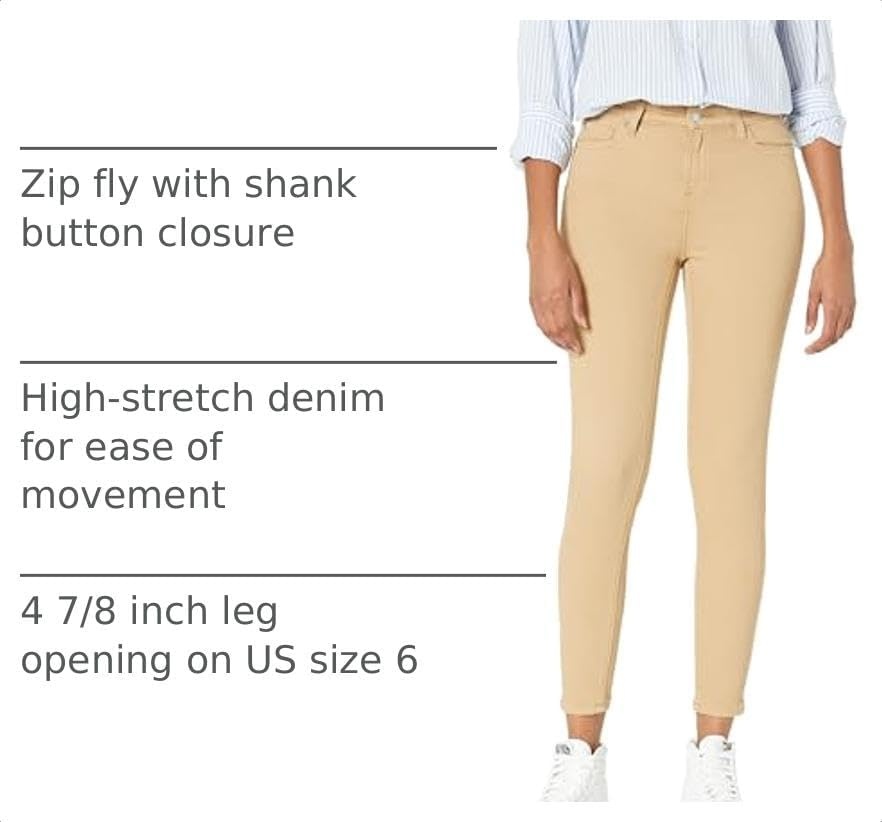 image:imageAmazon Essentials Womens MidRise Stretchy Skinny Denim Jeans 5PocketKhaki