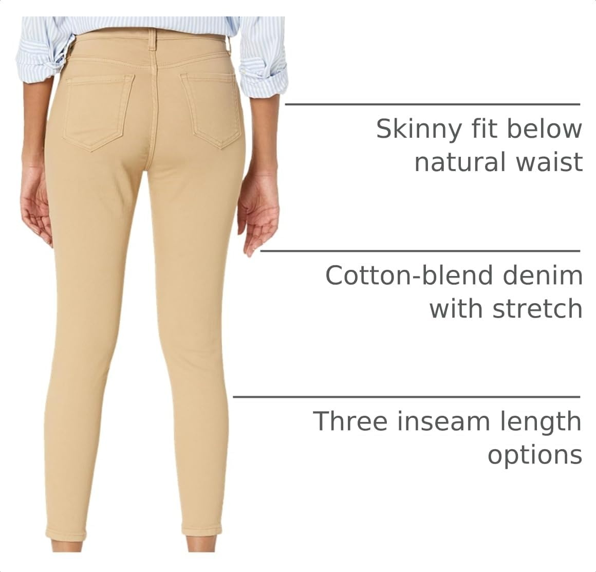 image:imageAmazon Essentials Womens MidRise Stretchy Skinny Denim Jeans 5PocketLight Camel