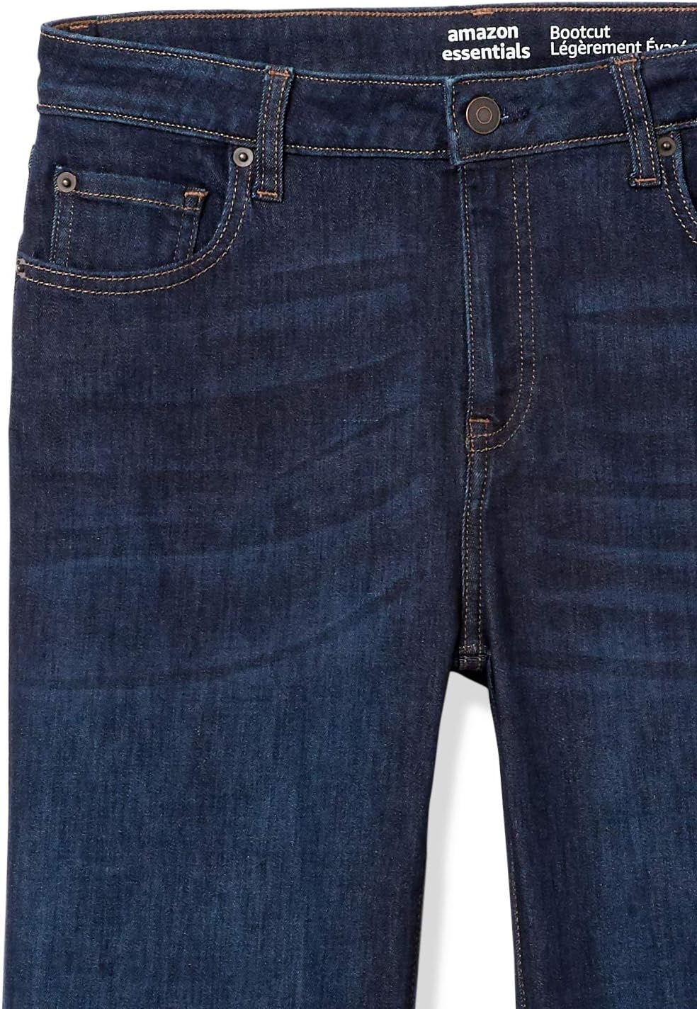 image:imageAmazon Essentials Womens MidRise Stretchy Slim Bootcut Jeans for Ladies Flared Leg Pants Discontinued ColorsNew Dark Wash