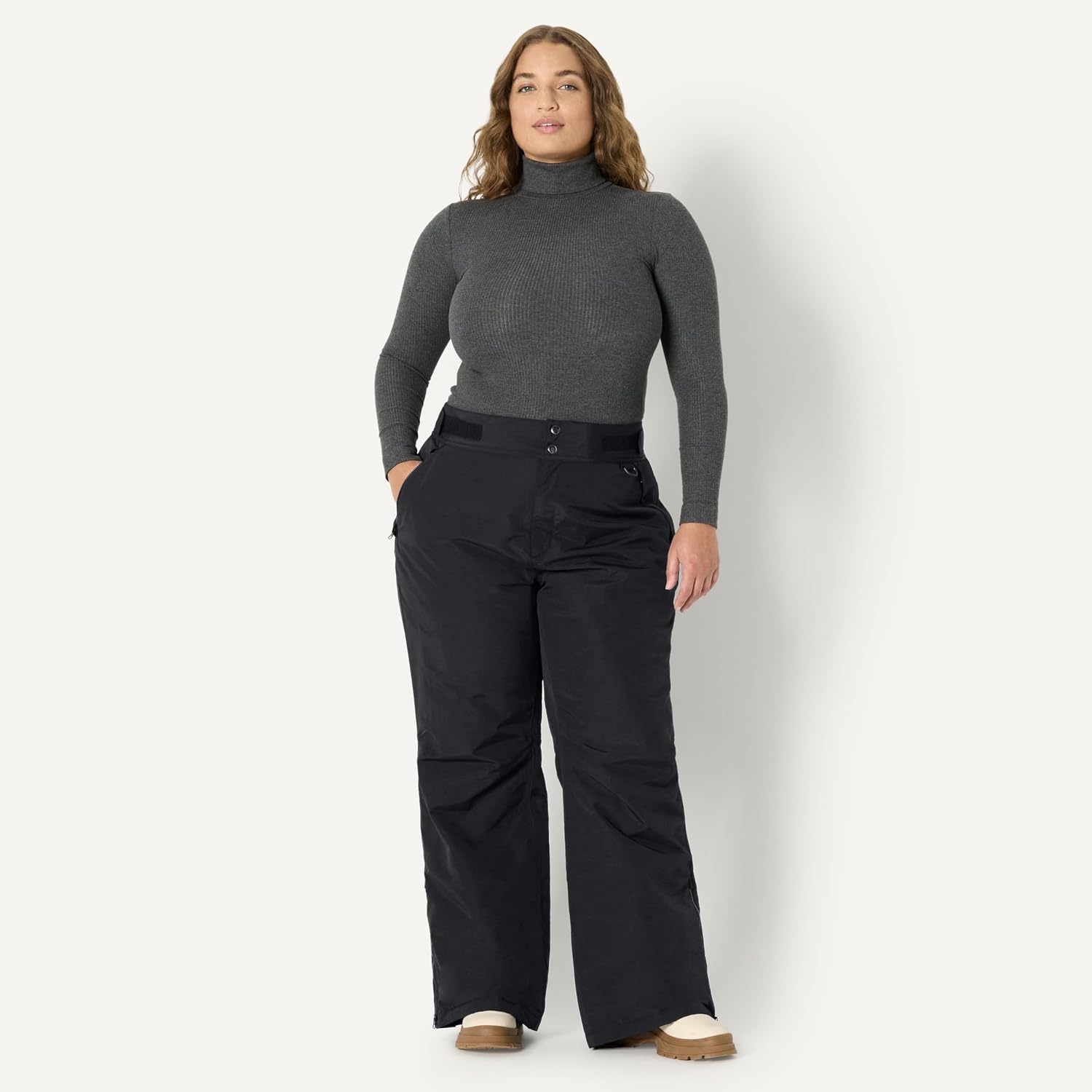 image:imageAmazon Essentials Womens MidRise WaterResistant Insulated Ski PantsBlack