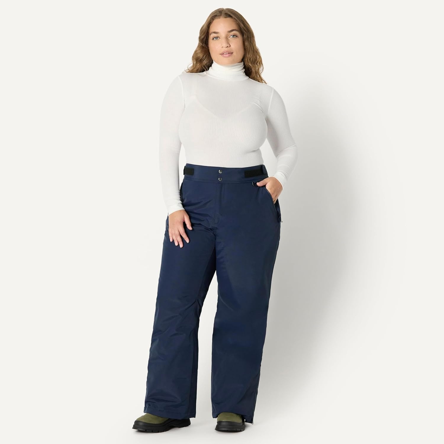 image:imageAmazon Essentials Womens MidRise WaterResistant Insulated Ski PantsNavy