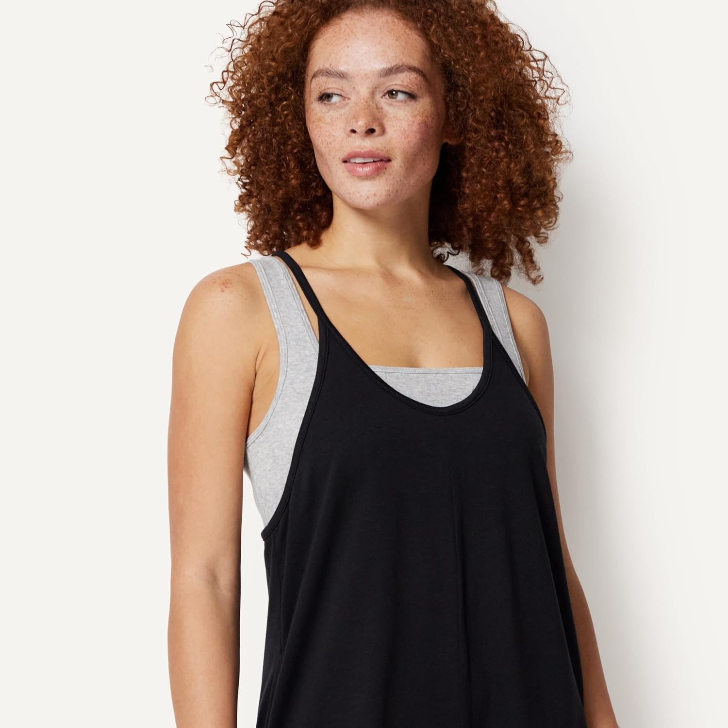 image:imageAmazon Essentials Womens OversizedFit Sleeveless JumpsuitBlack