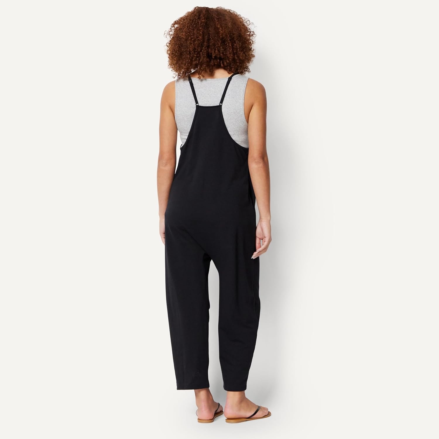 image:imageAmazon Essentials Womens OversizedFit Sleeveless JumpsuitBlack