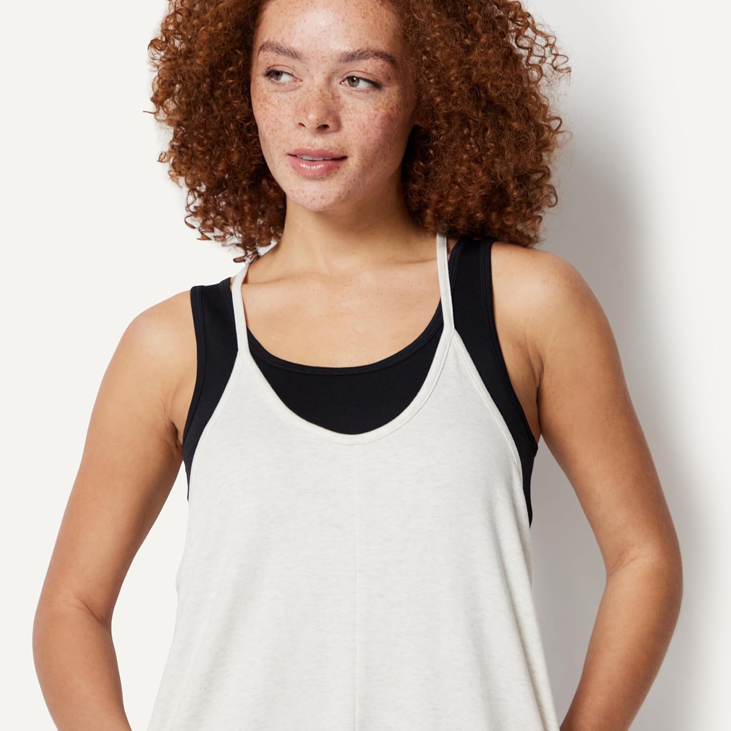 image:imageAmazon Essentials Womens OversizedFit Sleeveless JumpsuitOatmeal Heather