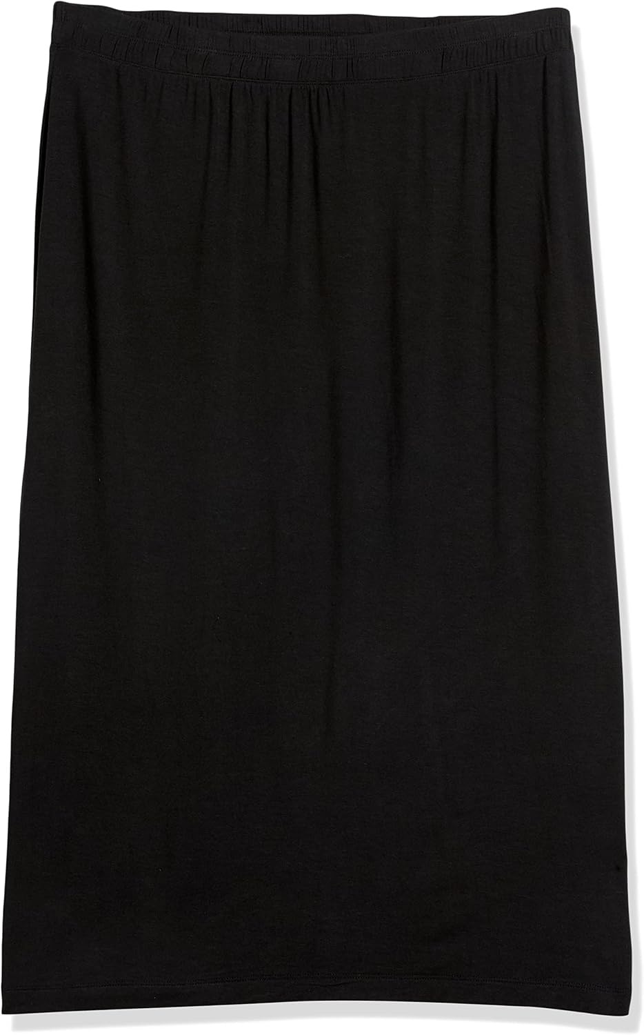 image:imageAmazon Essentials Womens PullOn Knit Midi Skirt with Elastic Waist SlitsBlack